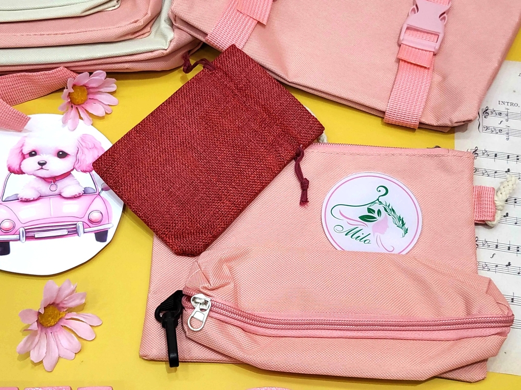 Balo Quảng Châu CLBD BAG (set gồm 5 cái) - Hồng