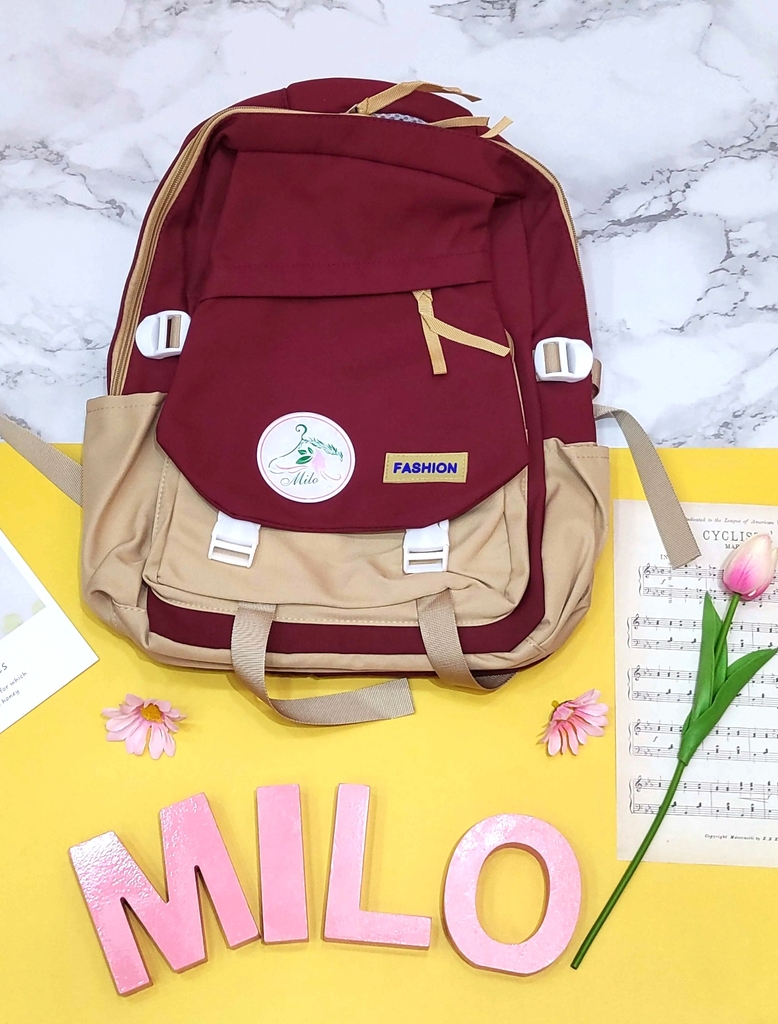 Balo Quảng Châu họa tiết chữ Fashion