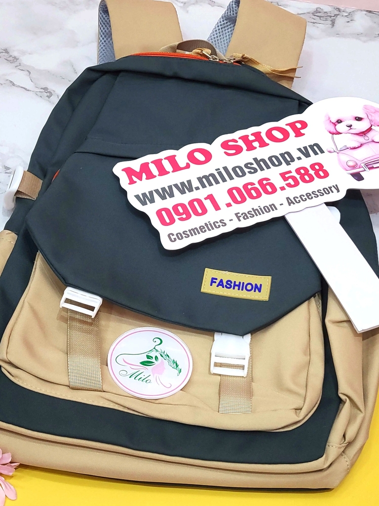 Balo Quảng Châu họa tiết chữ Fashion
