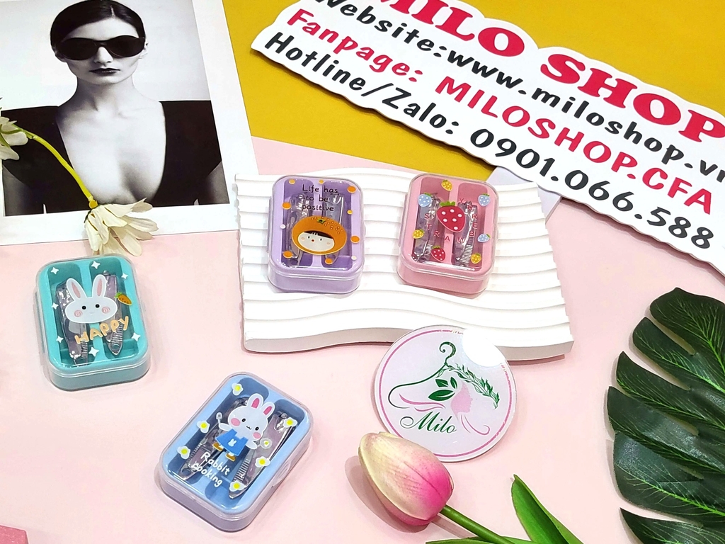 Hộp 2 cái cắt móng tay hoạt hình cute