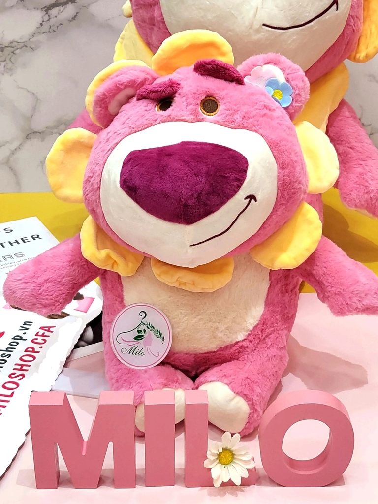 Gấu bông Lotso bông hoa cao cấp (hàng Quảng Châu)