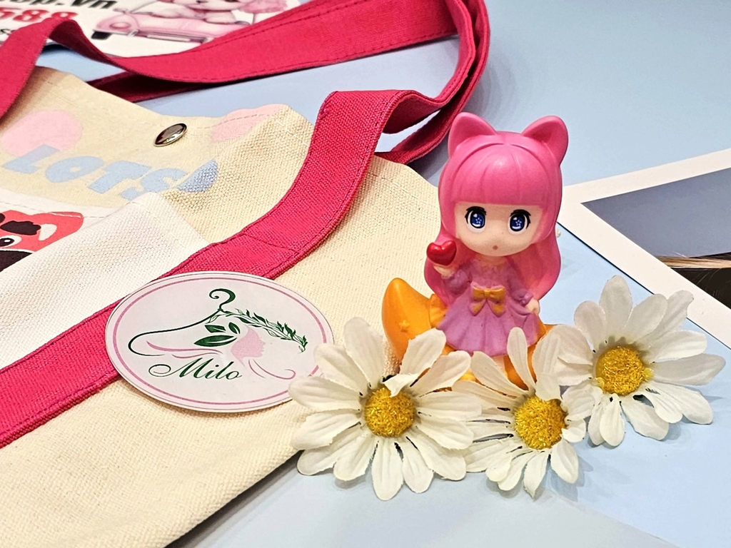 Túi tote Canvas gấu dâu Lotso - Disney