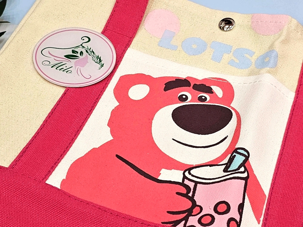 Túi tote Canvas gấu dâu Lotso - Disney