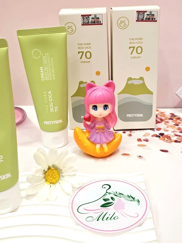 Kem dưỡng rau má Pretty Skin The Pure Jeju Cica 70 Cream - 50ml
