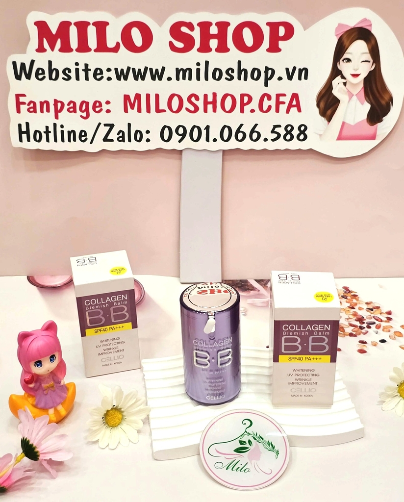 Kem nền Cellio BB Collagen Blemish Balm SPF40 PA +++ 40ml