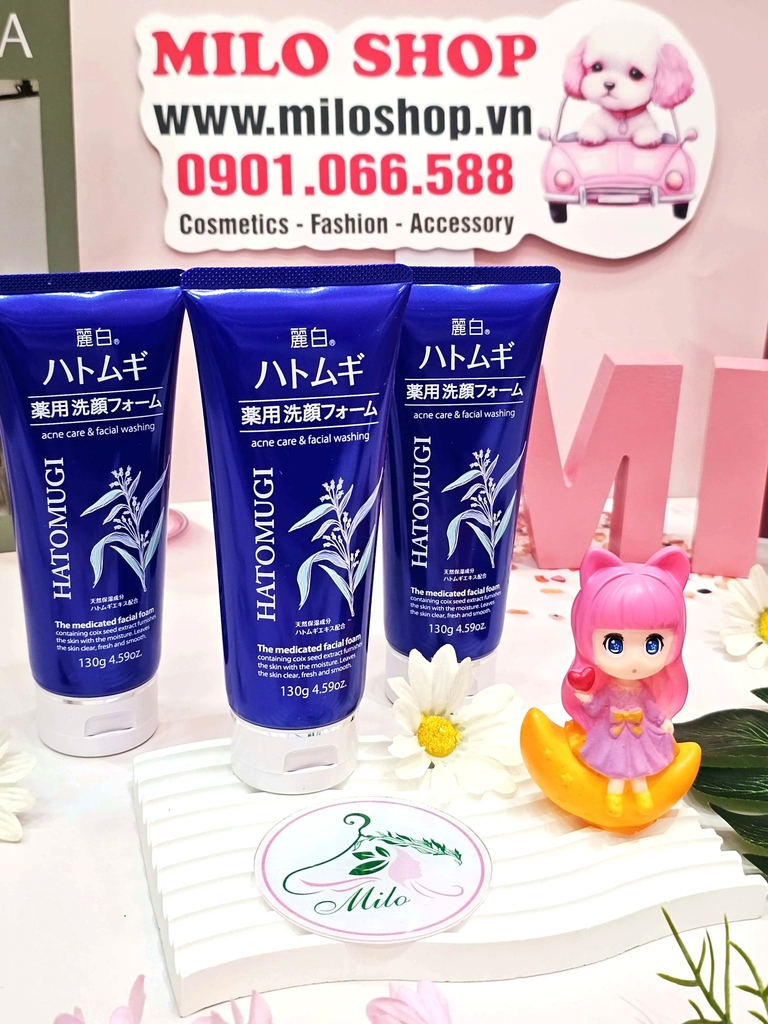 Sữa rửa mặt Hatomugi Acne Care & Facial Washing - 130g (Nhật Bản)