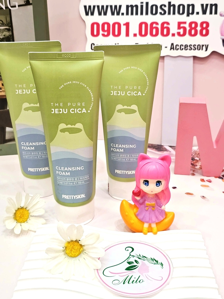 Sữa rửa mặt rau má Jeju CiCa Prettyskin - 150ml
