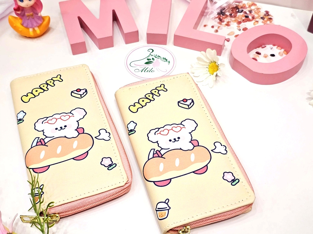 Ví dài cầm tay hoạt hình cute nhiều màu