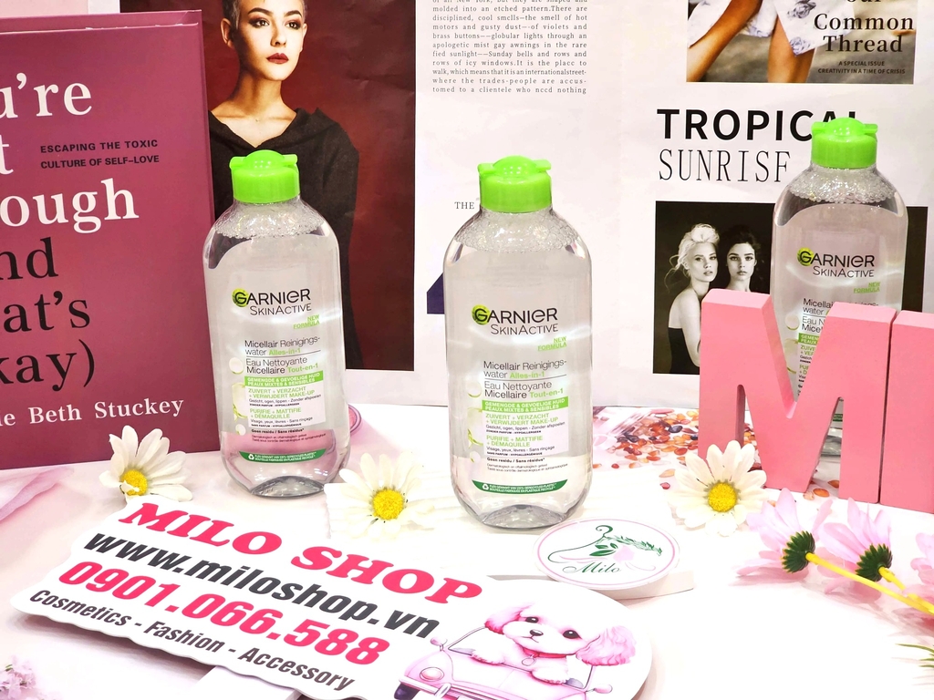 Nước tẩy trang Garnier - 400ml (màu xanh lá)