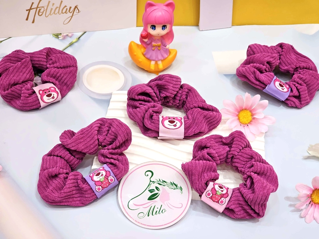 Cột tóc gấu dâu Lotso (màu tím)