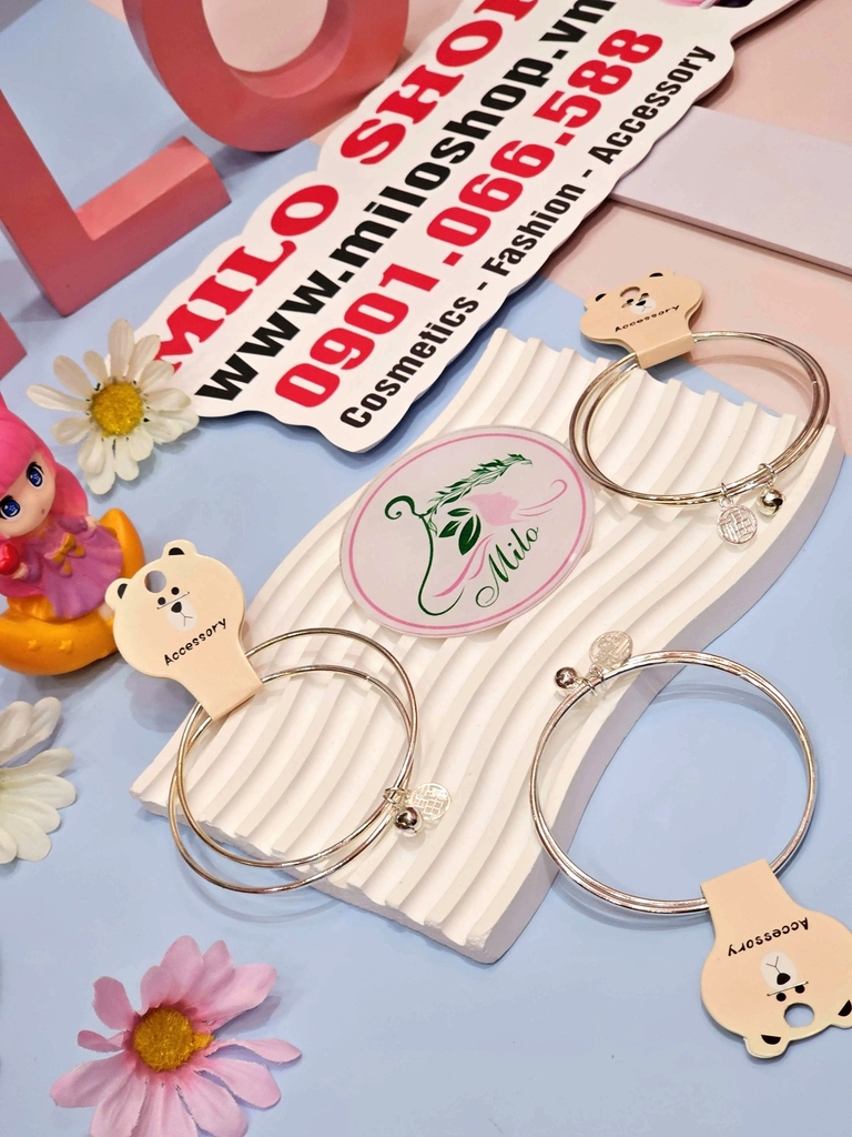 Vòng tay đôi phối chuông và họa tiết