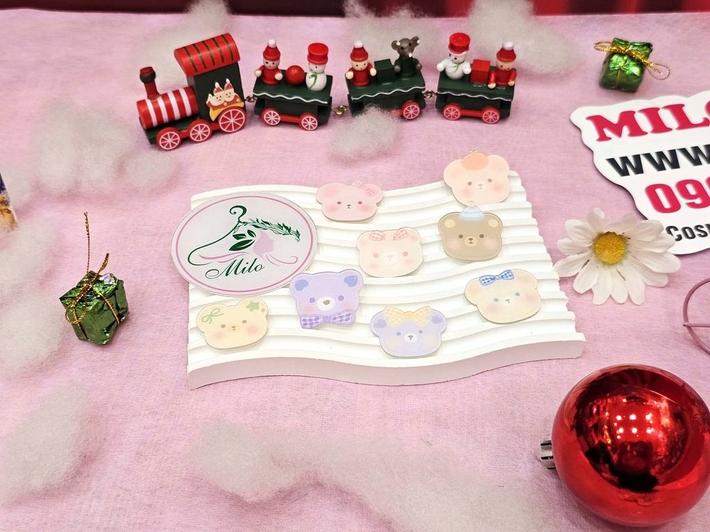 Ghim cài balo đầu gấu cute size to