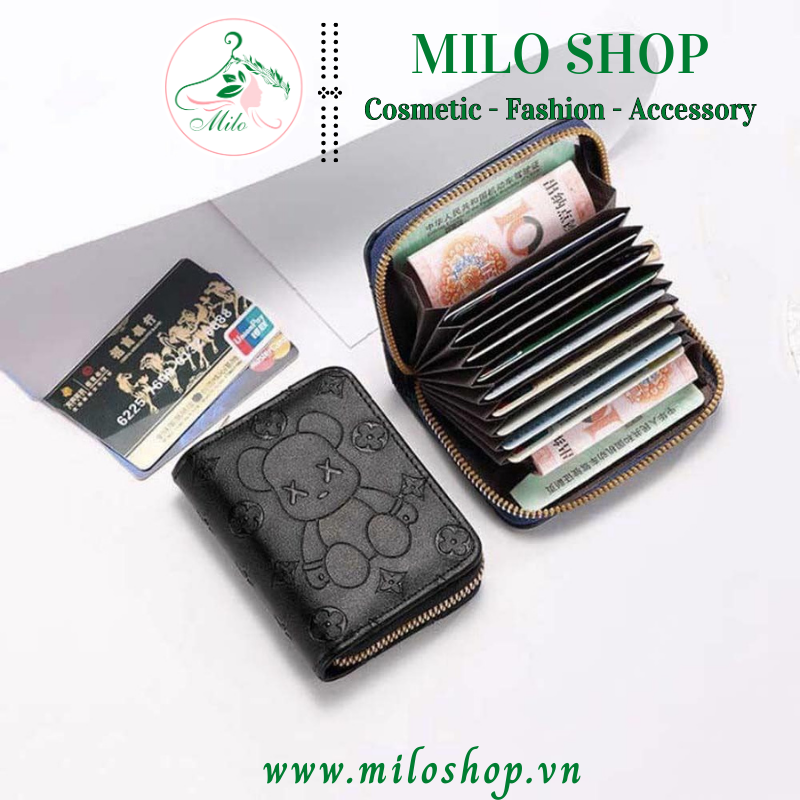 Ví ngắn cầm tay gấu Bear cầm tay mini cao cấp