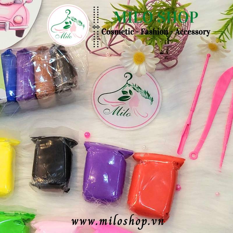 Đất sét nặn 12 màu Diyijin Ultra light clay (tặng kèm bộ dụng cụ tạo hình)