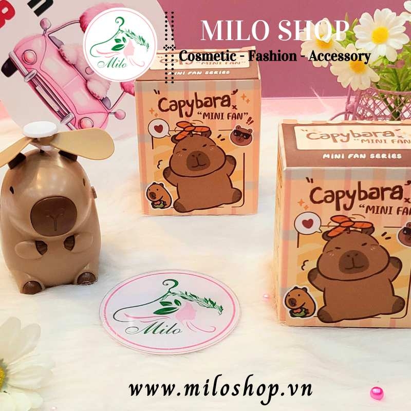 Quạt cầm tay mini Capybara