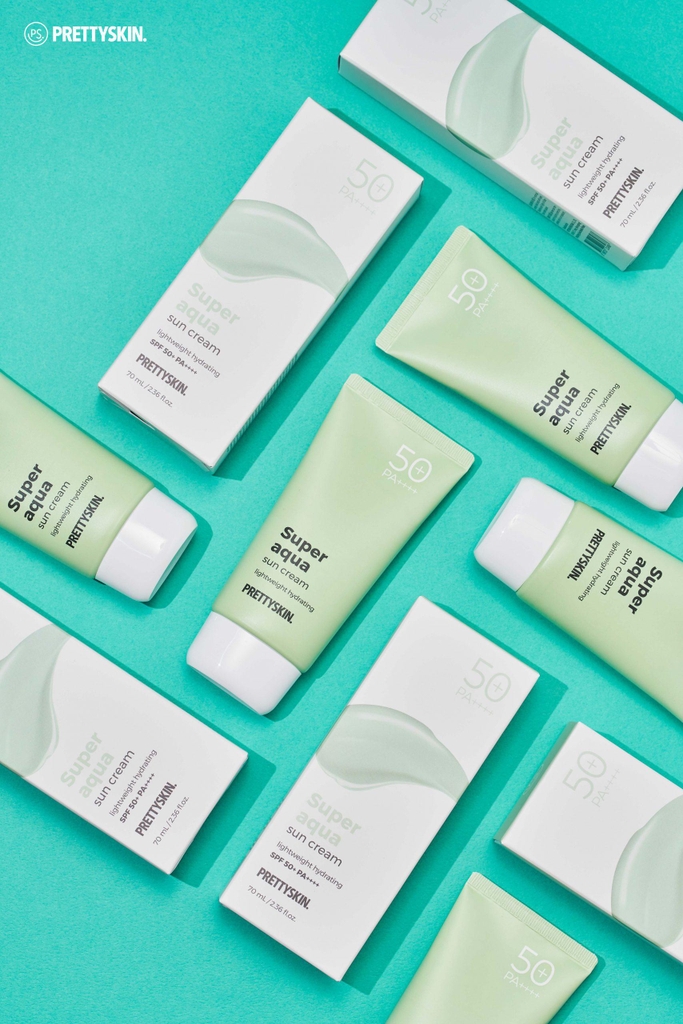 Kem chống nắng Pretty Skin Super Aqua Sun Cream SPF50+PA++++ - 70ml (xanh lá)