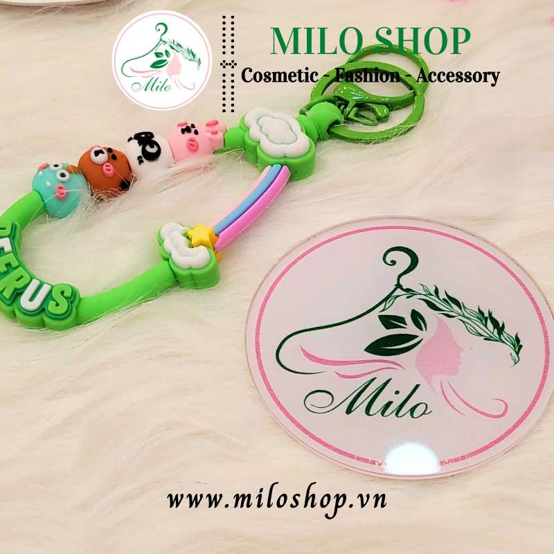 Móc khóa hoạt hình kèm chữ Beerus