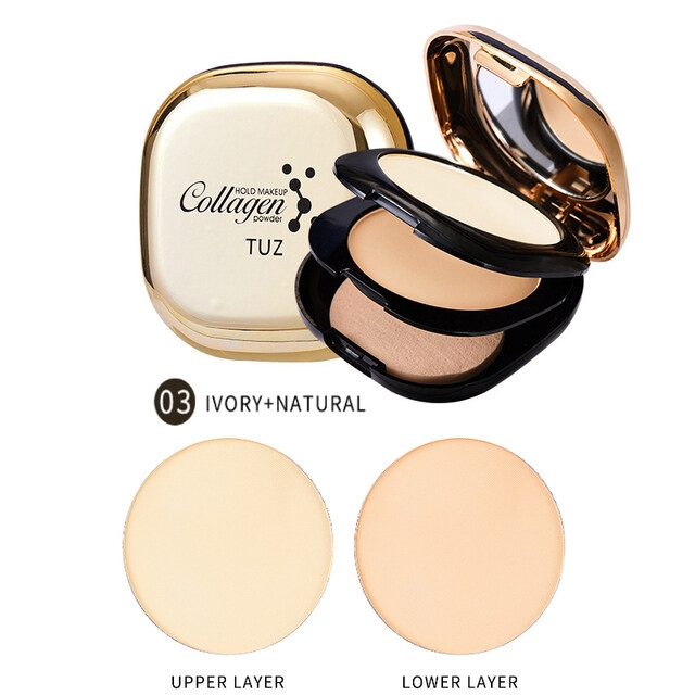 Phấn phủ 2 tầng kiềm dầu Tuz Collagen Hold Makeup Powder - 30g