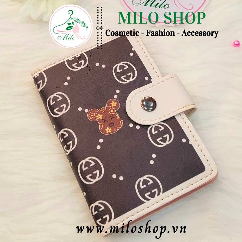 Ví đựng thẻ hình gấu bear nhiều ngăn (20 ngăn)