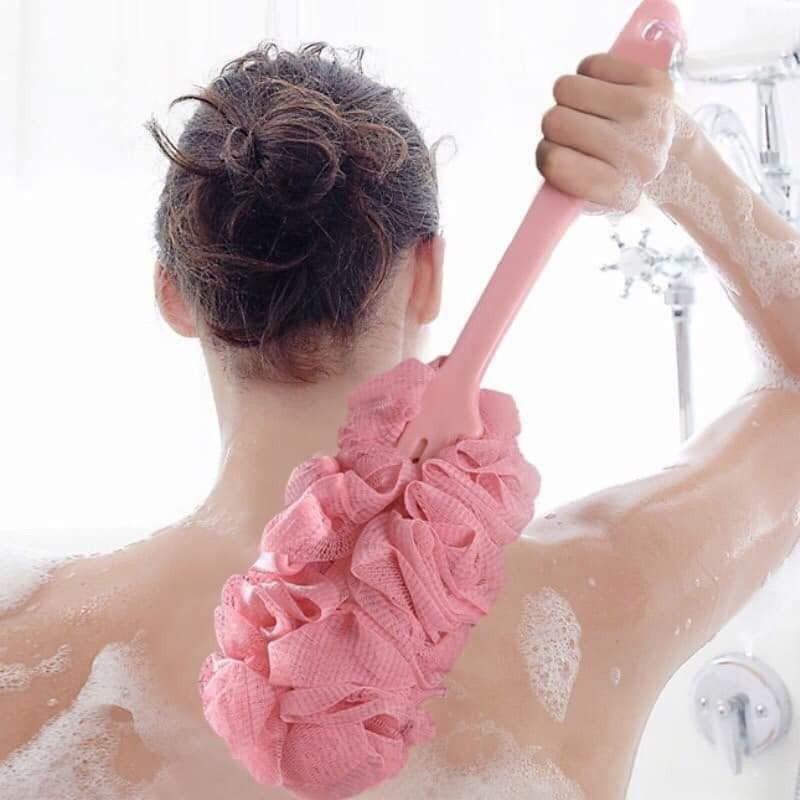Cây bông tắm cán dài, chà lưng cao cấp ManJiaHuan