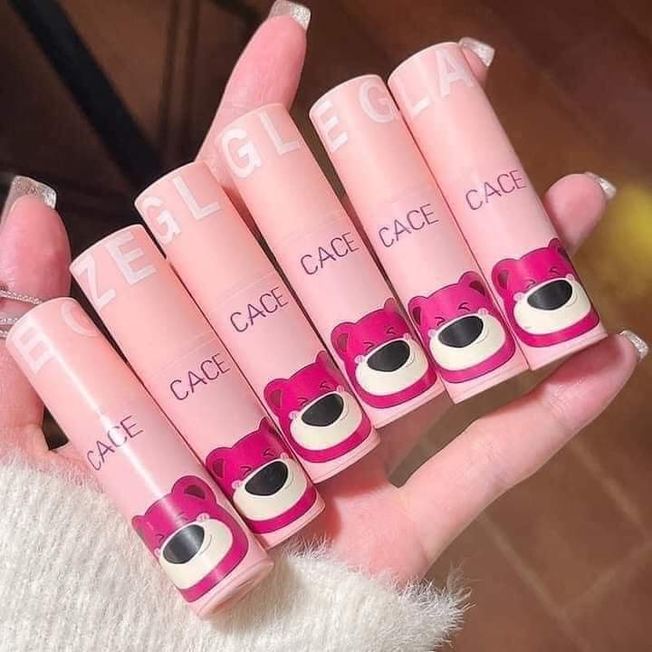 Son kem gấu dâu Lotso - Cace Berry Bear Matte Lip Mud - 3g (set 3 cây son)