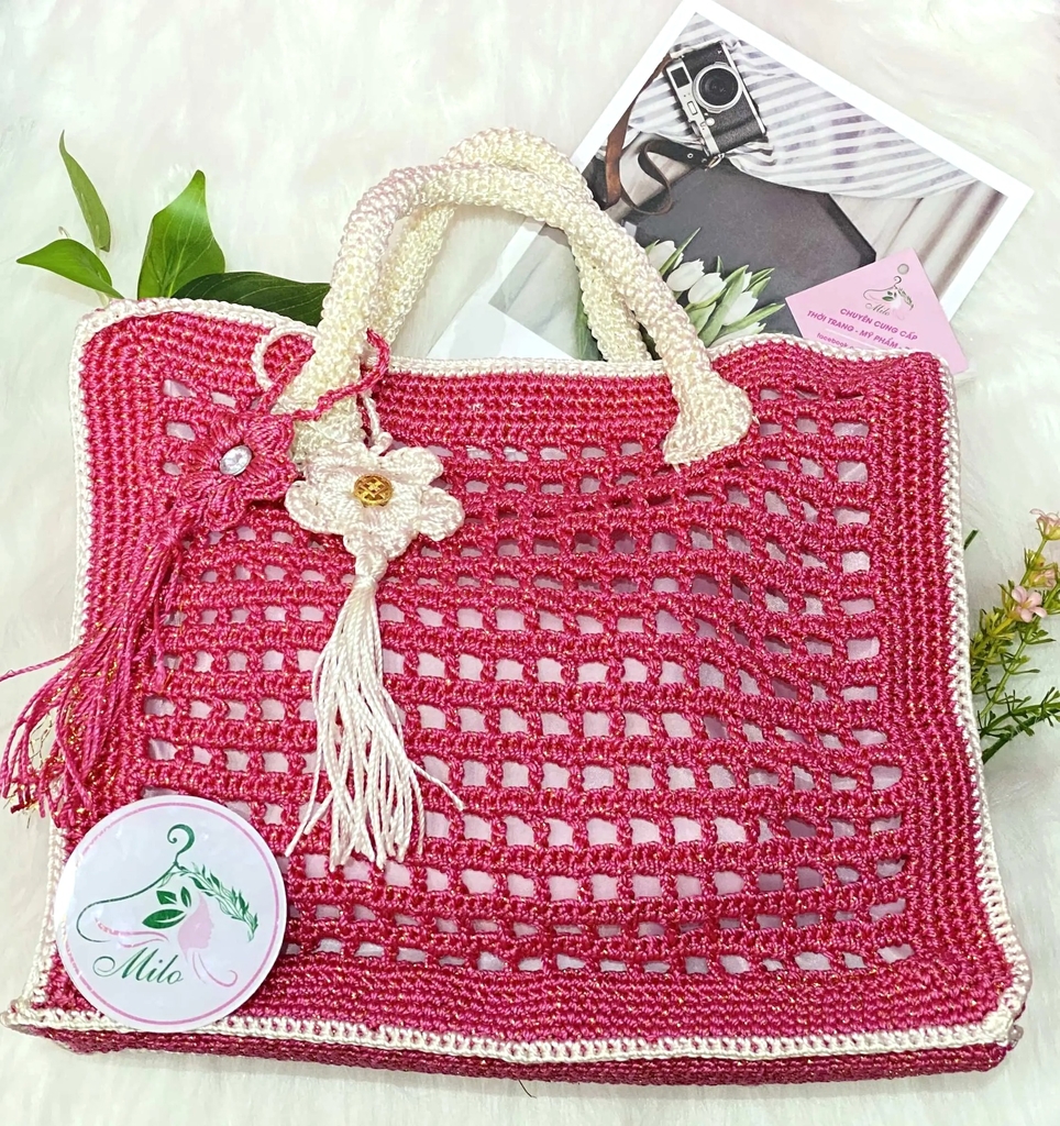 Túi xách đan len - Handmade (mẫu 1)
