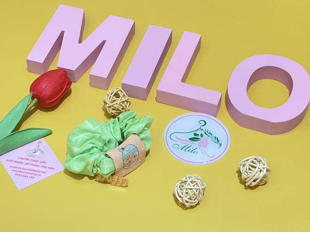 Cột tóc 2 charm mix hình cute