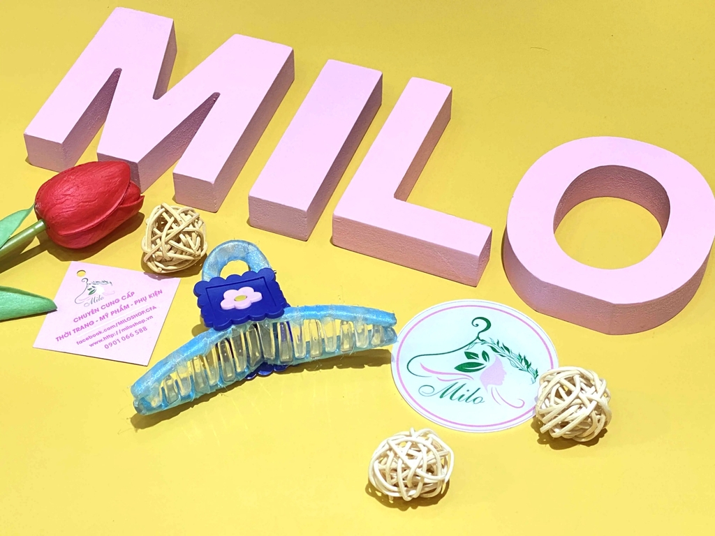 Kẹp tóc quấn vải mix charm cute