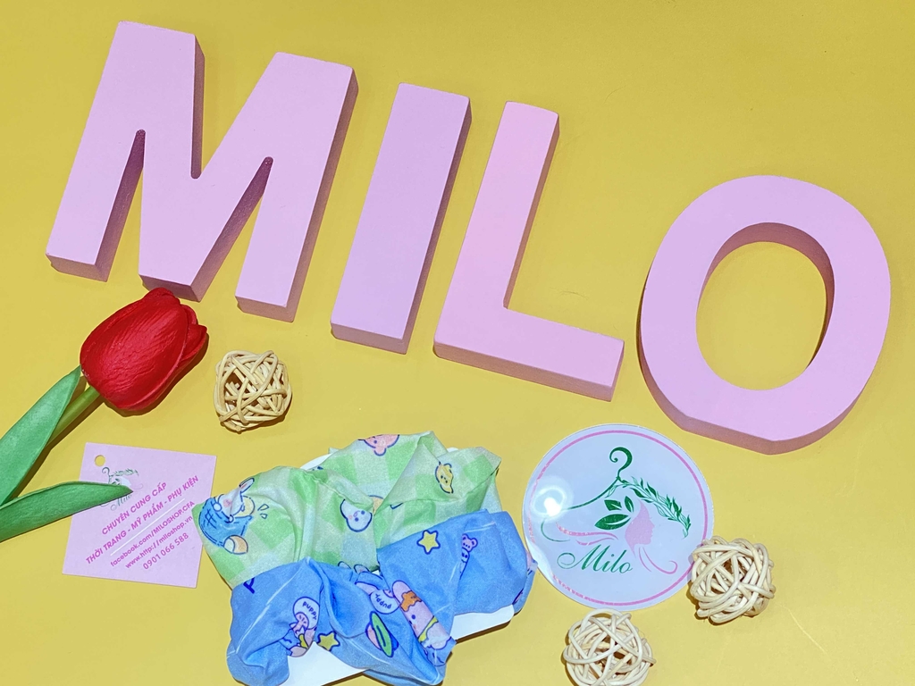 Cột tóc in 1 lớp hoạt hình cute (Set 2 cái)