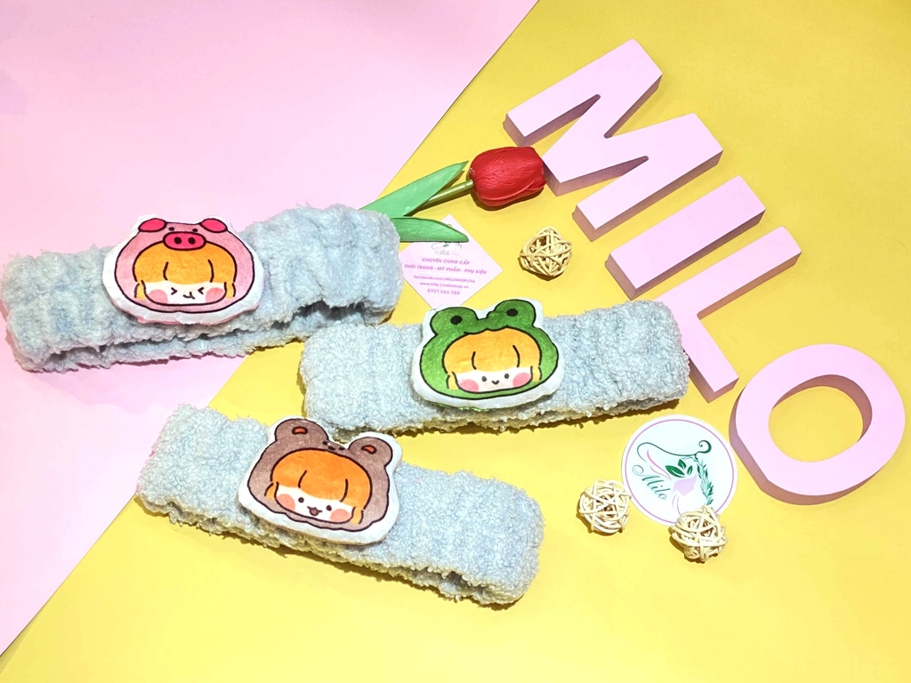 Băng đô rửa mặt hình thú cute (to)