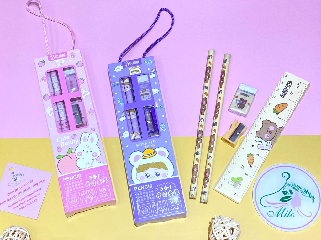 Set 5 món dụng cụ học sinh