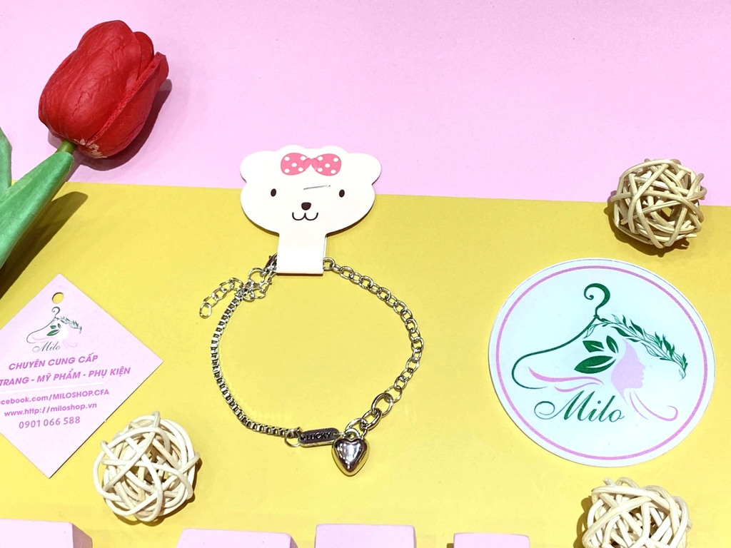 Lắc tay mặt hình trái tim Lucky