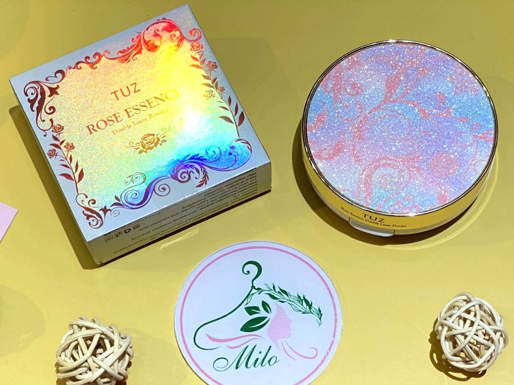 Phấn phủ 2 tầng kiềm dầu Tuz Rose Essence Double Layer Powder 2 in 1 - 30g