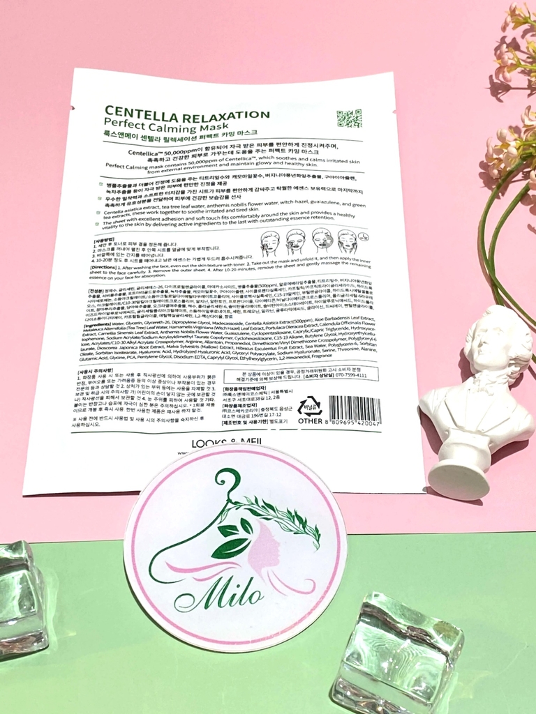Mặt nạ rau má LOOKS & MEII Centella Relaxation Perfect Calming Mask - 30g (Hàn Quốc)