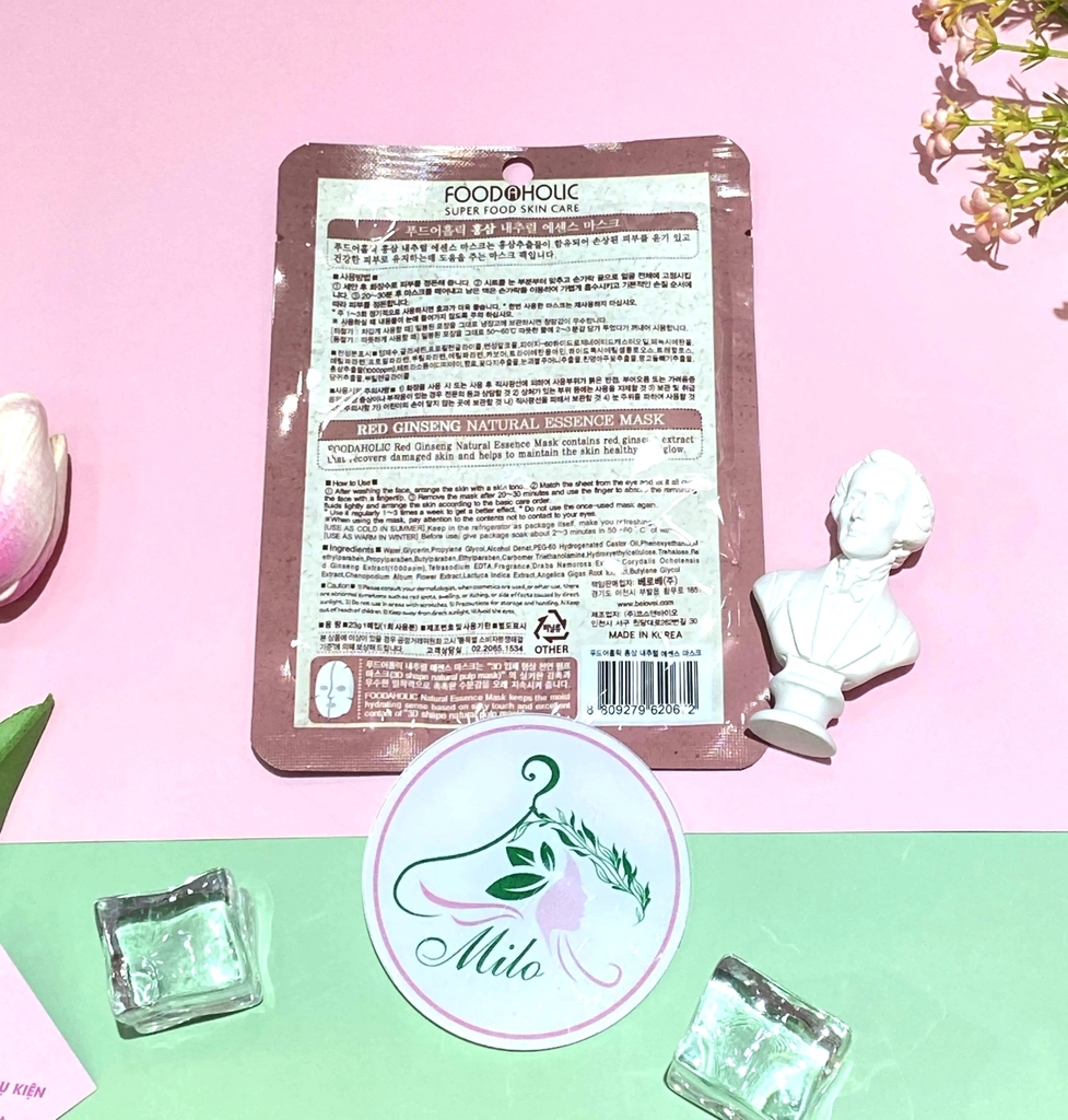Mặt nạ dưỡng da 3D Foodaholic - Red Ginseng - 23g (Hàn Quốc)