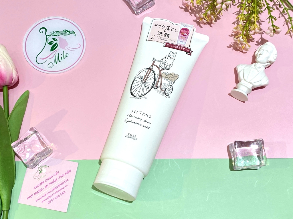Sữa rửa mặt Kose Softymo Cleansing Foam - 220g ( Hồng- Bản Limited Design)