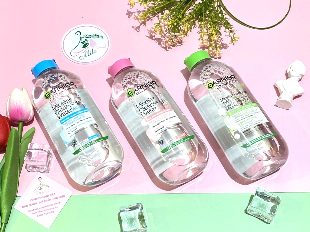 Nước tẩy trang Garnier - 400ml (màu hồng)