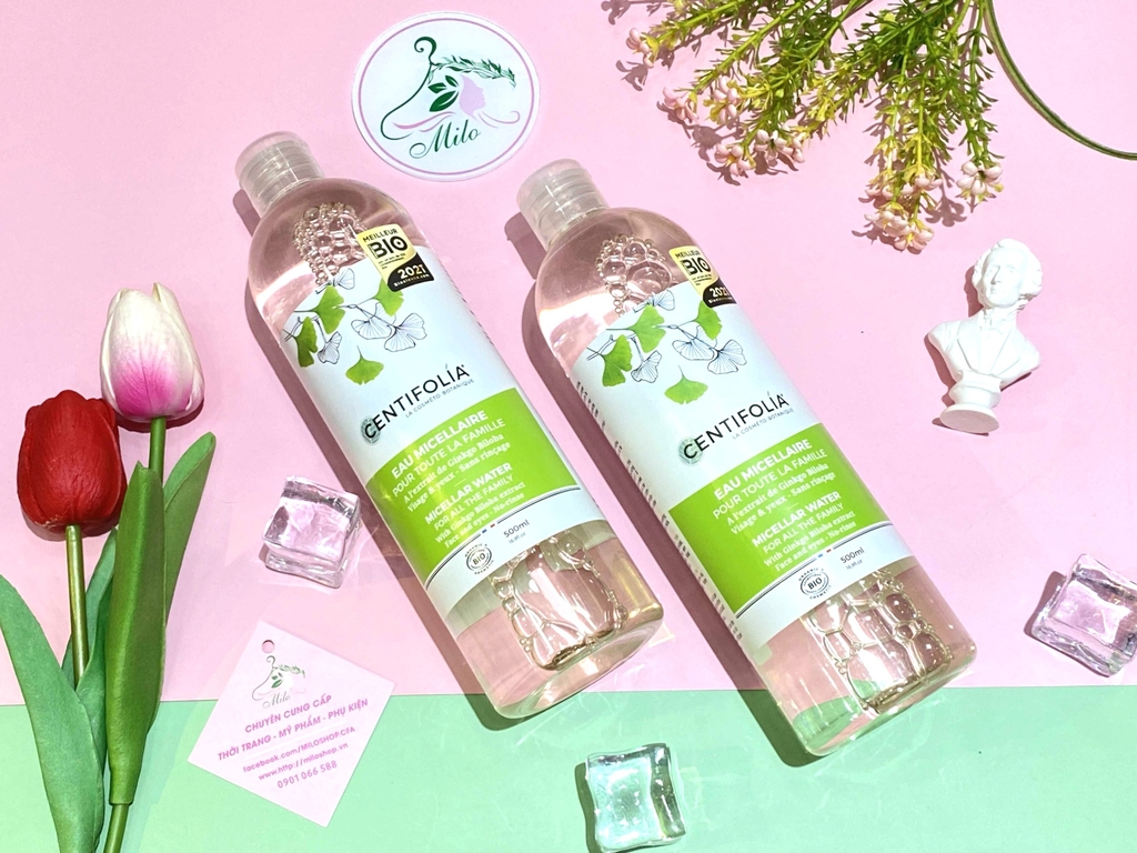 Nước tẩy trang rau má Centifonia Plau Micellaire - 500ml