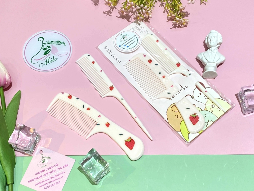 Set 2 lược chải tóc tạo kiểu hình cute Sudi Comb