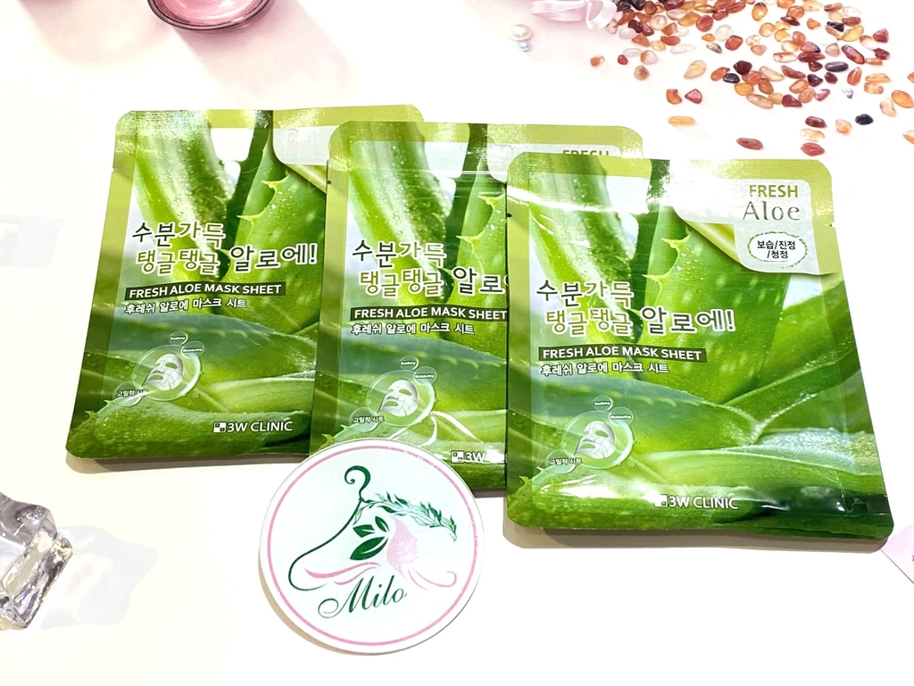 Mặt nạ nha đam 3W Clinic Fresh Aloe Mask Sheet - 23g (Hàn Quốc)