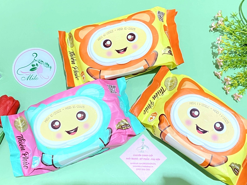 Khăn giấy ướt cao cấp Thiên Phúc (mẫu baby)