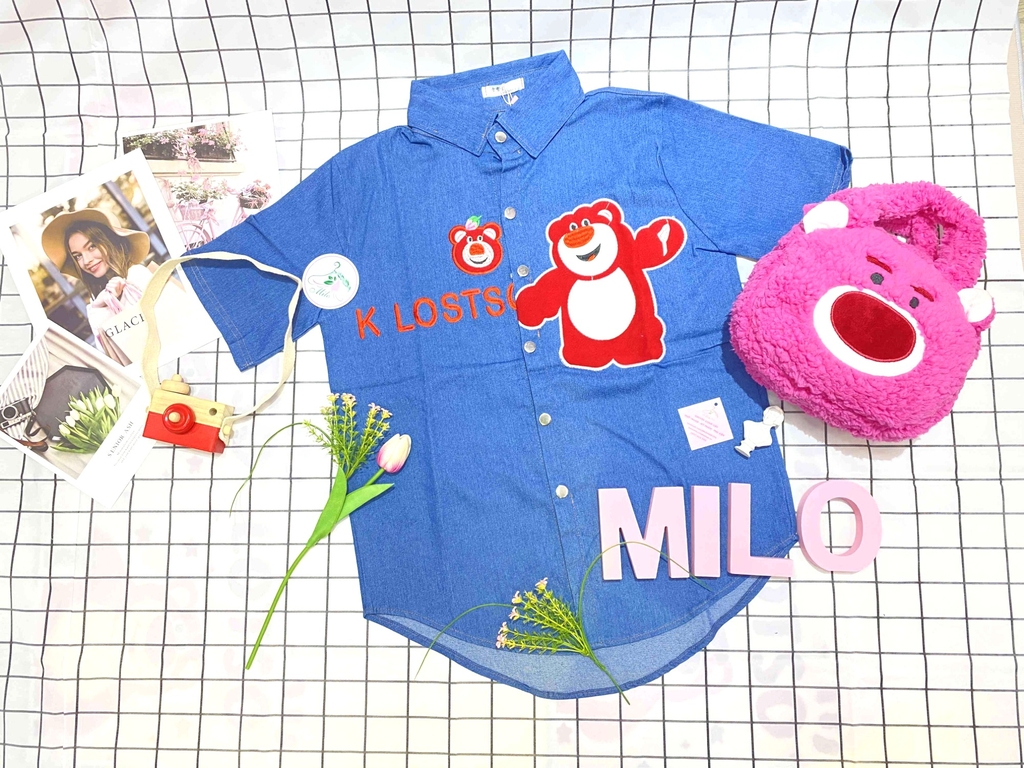 Túi xách lông gấu dâu Lotso siêu cute
