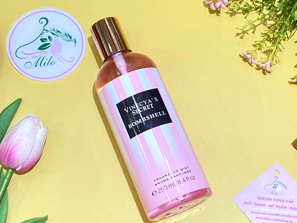 Nước hoa xịt thơm Body Mist  Victoria's Secret 250ml (mẫu mới) - Bản Trung