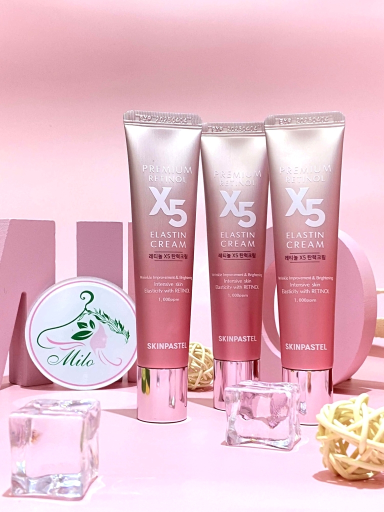 Kem dưỡng trắng chống lão hóa X5 Skinpastel Premium Retinol X5 Elastin Cream (Hồng)-30ml