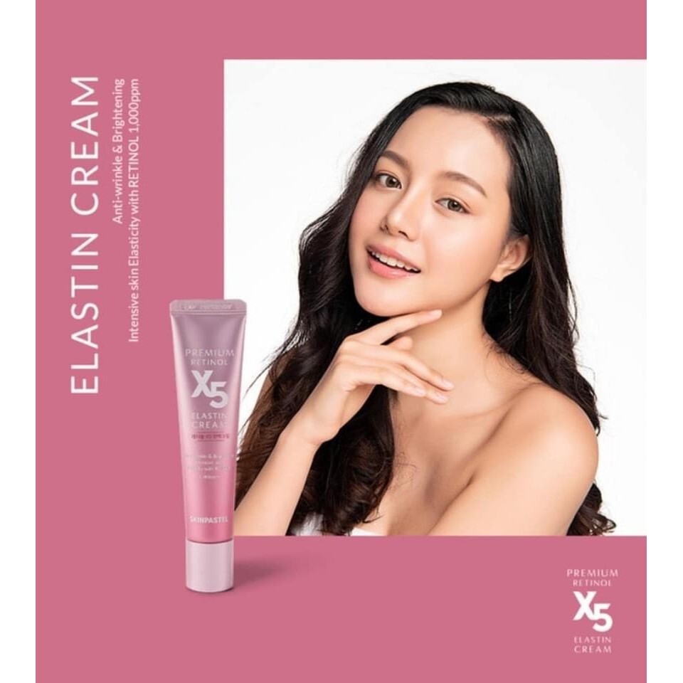 Kem dưỡng trắng chống lão hóa X5 Skinpastel Premium Retinol X5 Elastin Cream (Hồng)-30ml