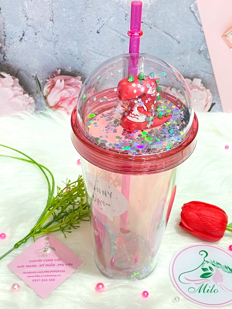 Ly nước funny day khủng long kim tuyến - 750ml