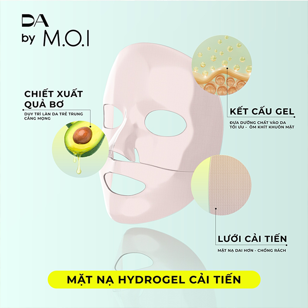 Mặt nạ bơ tinh khiết Hydrogel Da By M.O.I trẻ hóa - 38g (màu hồng)