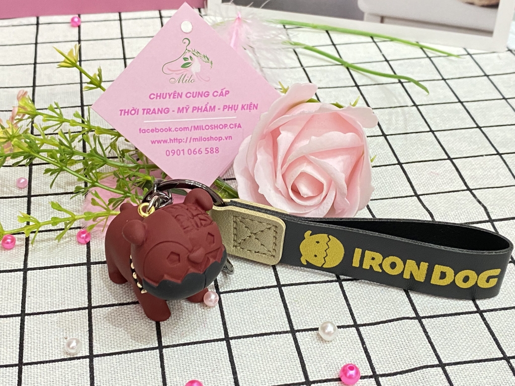 Móc khóa hình cún con cute mix màu