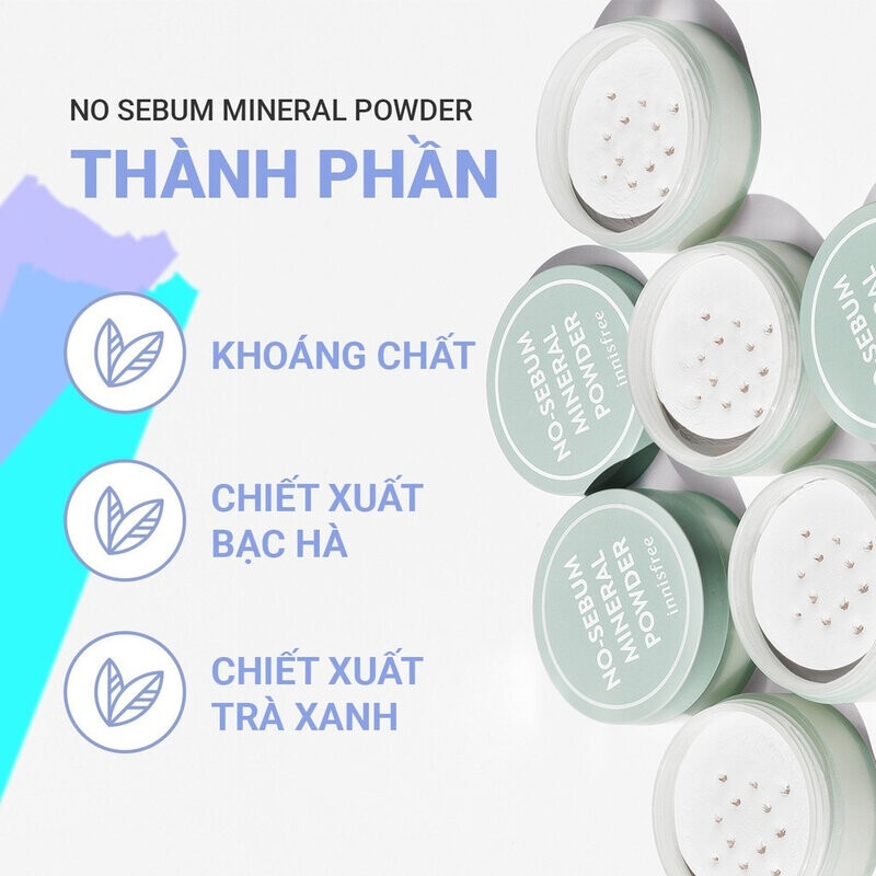 Phấn phủ kiềm dầu dạng bột Innisfree - 5g (Hàn Quốc)