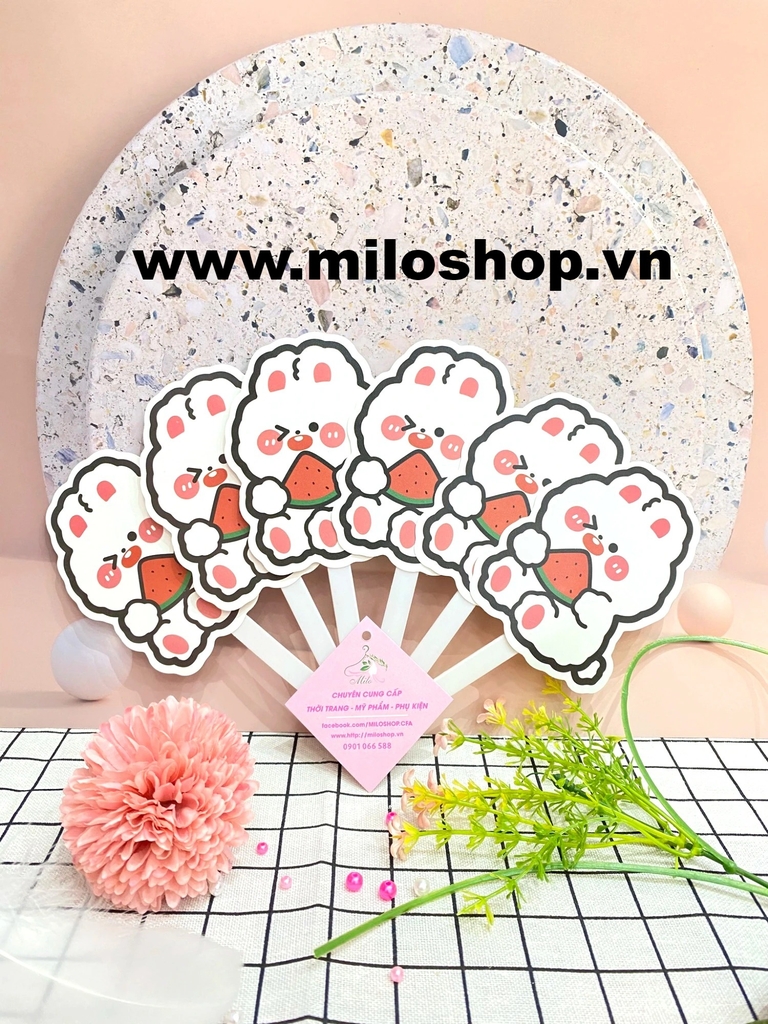 Quạt nhựa cầm tay xếp lại hình cute